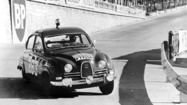 Saab 96 rally stage corner